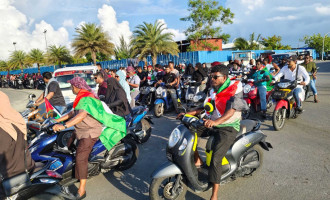 ފަލަސްތީނުގެ ރައްޔިތުންގެ ހައްގުގައި އަޑު އުފުލުމަށް މާލޭގައި ސައިކަލު ބުރެއް