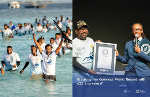 އެއްފަހަރާ އެންމެގިނަ މީހުން ފީނުމުގެ ރެކޯޑު ރާއްޖެއިން އައުކޮށްފި